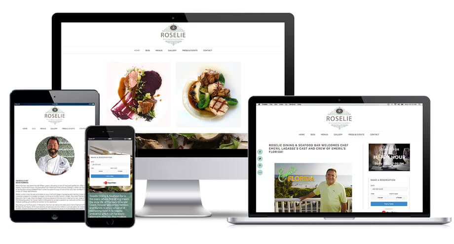 Roselie Dining Web Design