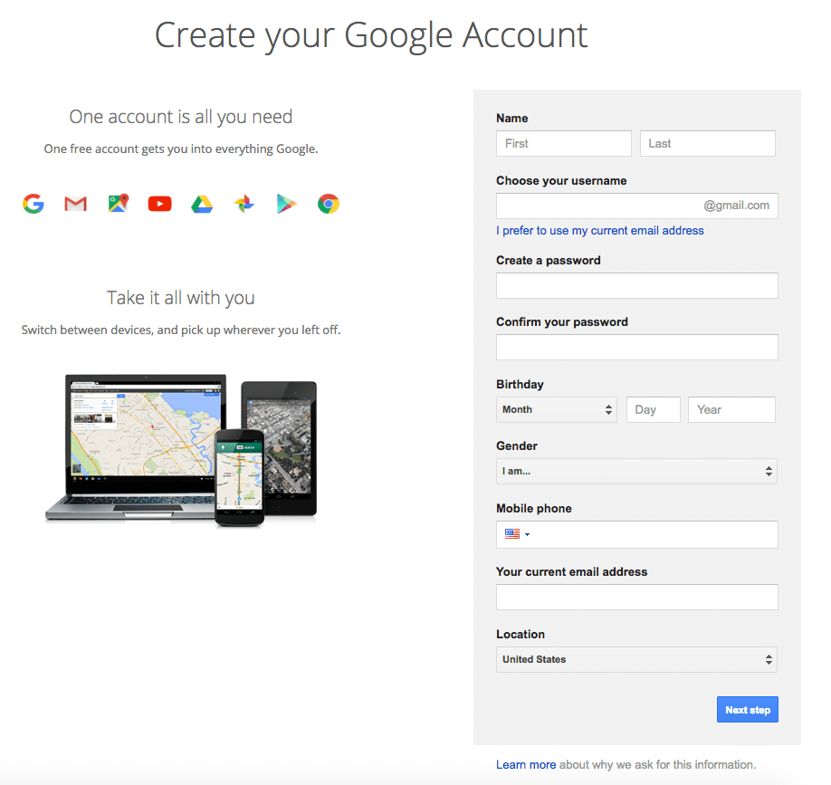 Gmail Sign Up The Step By Step Guide To Create A New Gmail Account   Create Your Google Account 