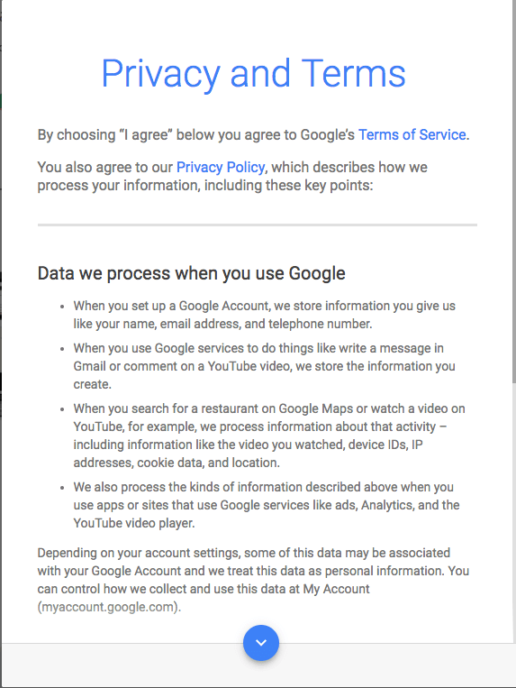 Gmail Privacy and Terms