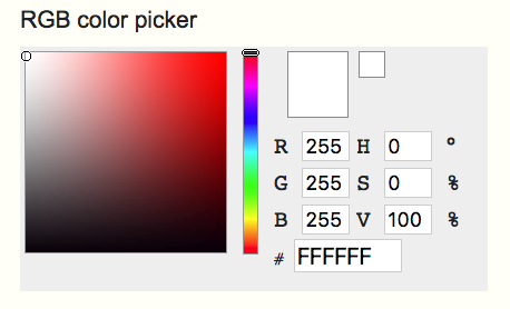 Red Green Blue Colour Chart