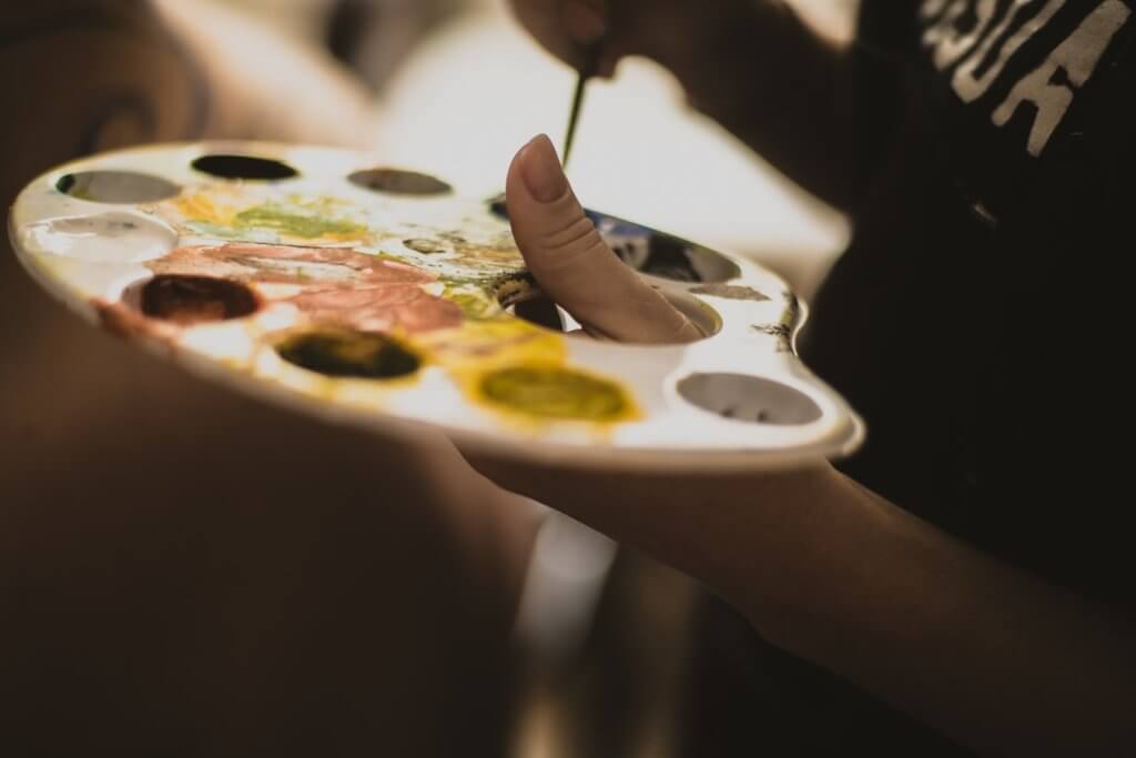 Painting and mixing colors