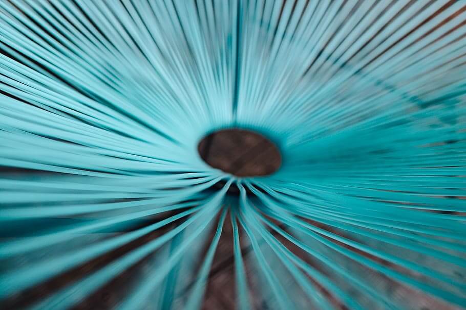 Cyan color in interior design