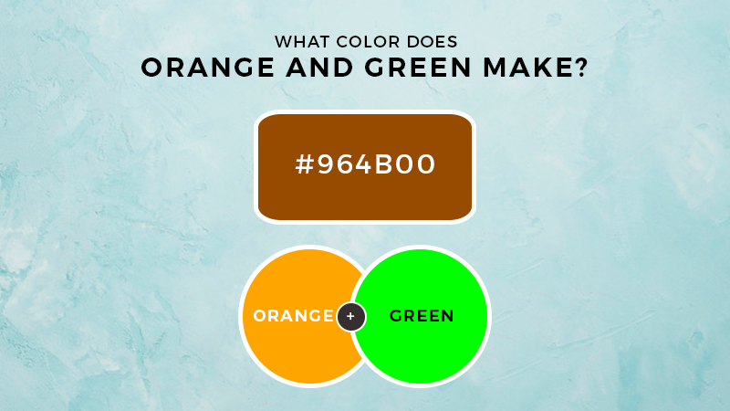 Quelle couleur font l'orange et le vert?