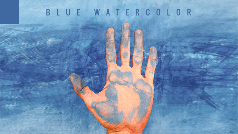 Blue Watercolor, Arts and Design