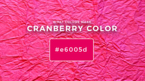 What colors make cranberry color