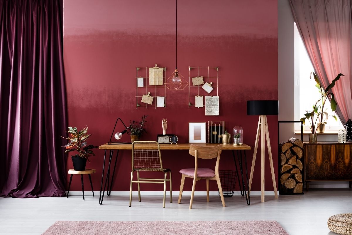 Bordeaux Color Interior Design